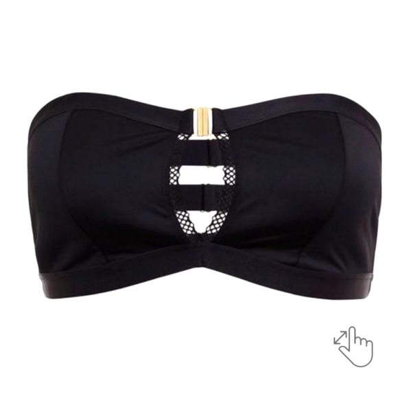 PLUS Garter Skirt & Bralette in Mesh, Hooks, Satin (2-Piece Set) - Picture 5 of 16